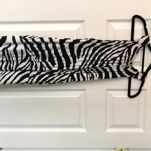 Zebra striped strapless top